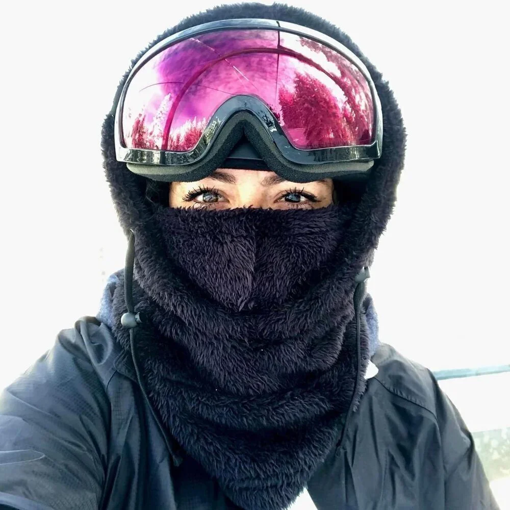 🆕Velvet Balaclava Wind-Resistant Face Mask Women Warm Face Cover Hat Cap Scarf